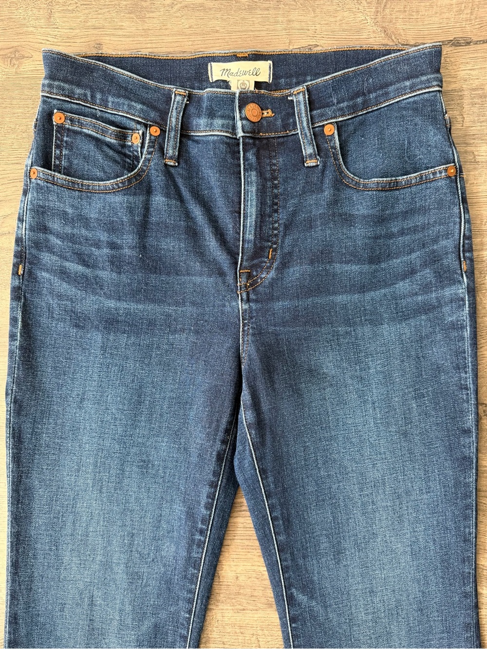 Madewell Kick Out Crop Jeans Womens Size 27 Blue Mid Rise Casual Flare Denim - Picture 8 of 16